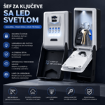 LED KeySafe Box – Zidni Sef za Ključeve sa Šifrom i LED Svetlom