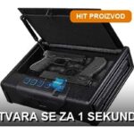 Sef za pištolj na otisak prsta — Biometrijski, čelik K235, 4L kapacitet