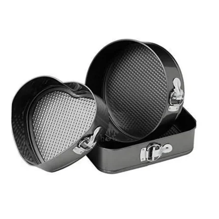 Set Kalupa za Torte – Krug, Kvadrat i Srce (3 Komada)