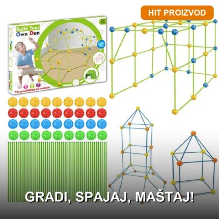 Set za izgradnju magične tvrđave — kreativna igračka za decu