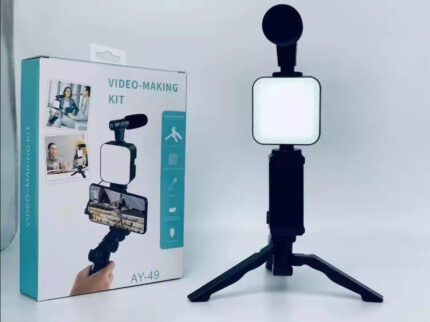 Set za Snimanje Videa sa Kardioidnim Mikrofonom, LED Svetlom i Stativom - slika 2