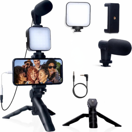 4 u 1 Set za Vlogovanje – Mikrofon, LED Lampa i Stativ za Kreatore Sadržaja