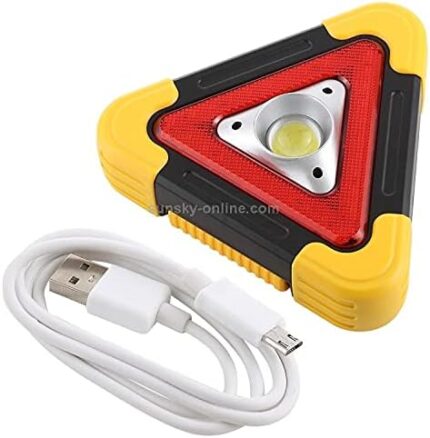 Sigurnosni LED Trougao – Solarno i USB Punjenje, 1000lm, Power Bank - slika 2