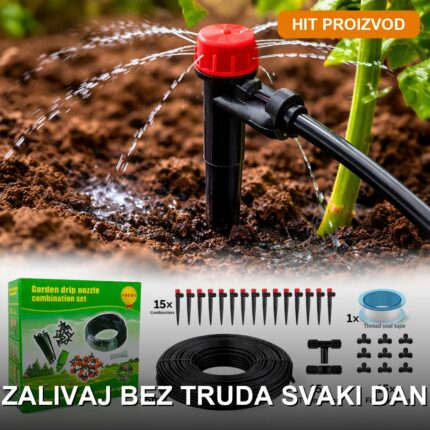 Sistem za navodnjavanje kap po kap - 10 metara sa kompletnim priborom