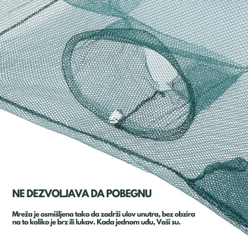 sklopiva ribarska mreža — u upotrebi
