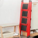 sklopive metalne merdevine sa 4 stepenika — prednja strana