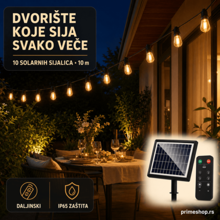 solarne lampe za dvorište - prednja strana