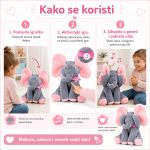 slončić koji peva i pokriva se ušima — detalji