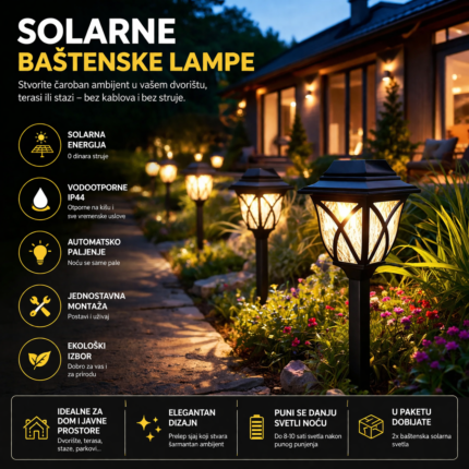 LED Solarna Baštenska Svetla IP44 – Set od 6 Komada | Leural - slika 2