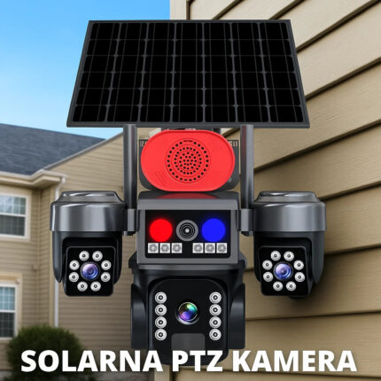 Solarna PTZ Kamera sa Tri Sočiva 4G 25Mpix – Bežični Nadzor 24/7