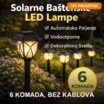 Solarne baštenske LED lampe za dvorište – set od 6 komada
