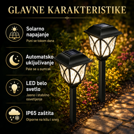 solarne led lampe abq — prednja strana