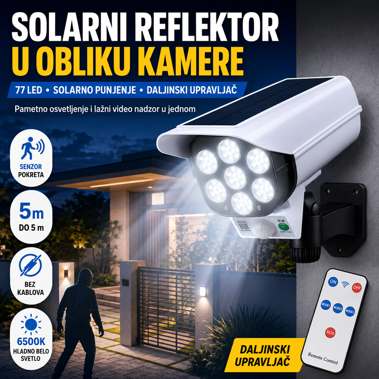 Solarni Reflektor - Lažna Kamera Solarni Reflektor - Lažna Kamera