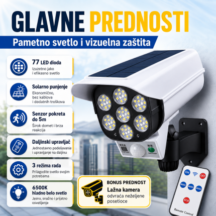 solarni reflektor - lažna kamera — prednja strana