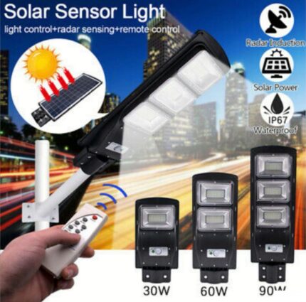 Solarni LED Reflektor 90W za Stubnu Montažu sa Daljinskim Upravljačem