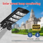 Solarni Ulični Reflektor 1000W sa PTZ Kamerom i WiFi/4G Nadzorom - prednja strana