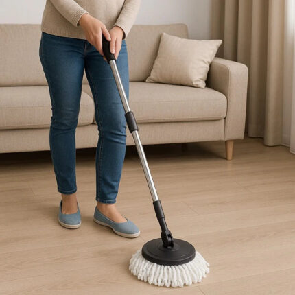 Spin Mop Džoger PROFF Black – Rotirajući Mop sa Ceđenjem - slika 2