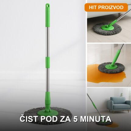 Spin Mop za Brzo Čišćenje Poda sa Centrifugom za Ceđenje