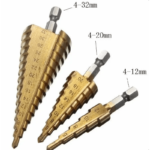 Stepenaste Burgije HSS Set 3 Kom – Bušenje Metala i Drveta do 32mm - slika 3