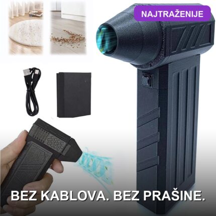 TurboJet Pro – Prenosni Bežični Čistač Prašine 131.000 RPM sa LED Svetlom