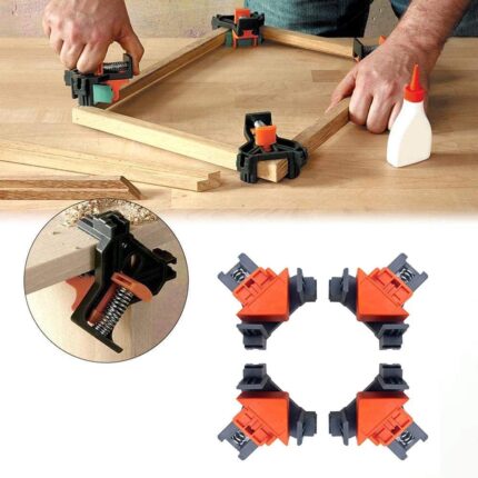 Ugaone Stege za Drvo 90° – Set 4 Komada, Raspon 5–22 mm