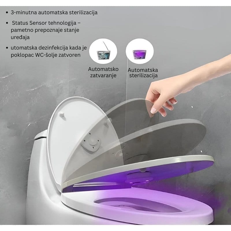 UV sterilizator za WC šolju — prednja strana