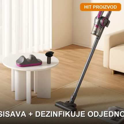 4u1 Bežični UV Usisivač sa HEPA Filterom i 4 Nastavka — Do 6h Autonomije