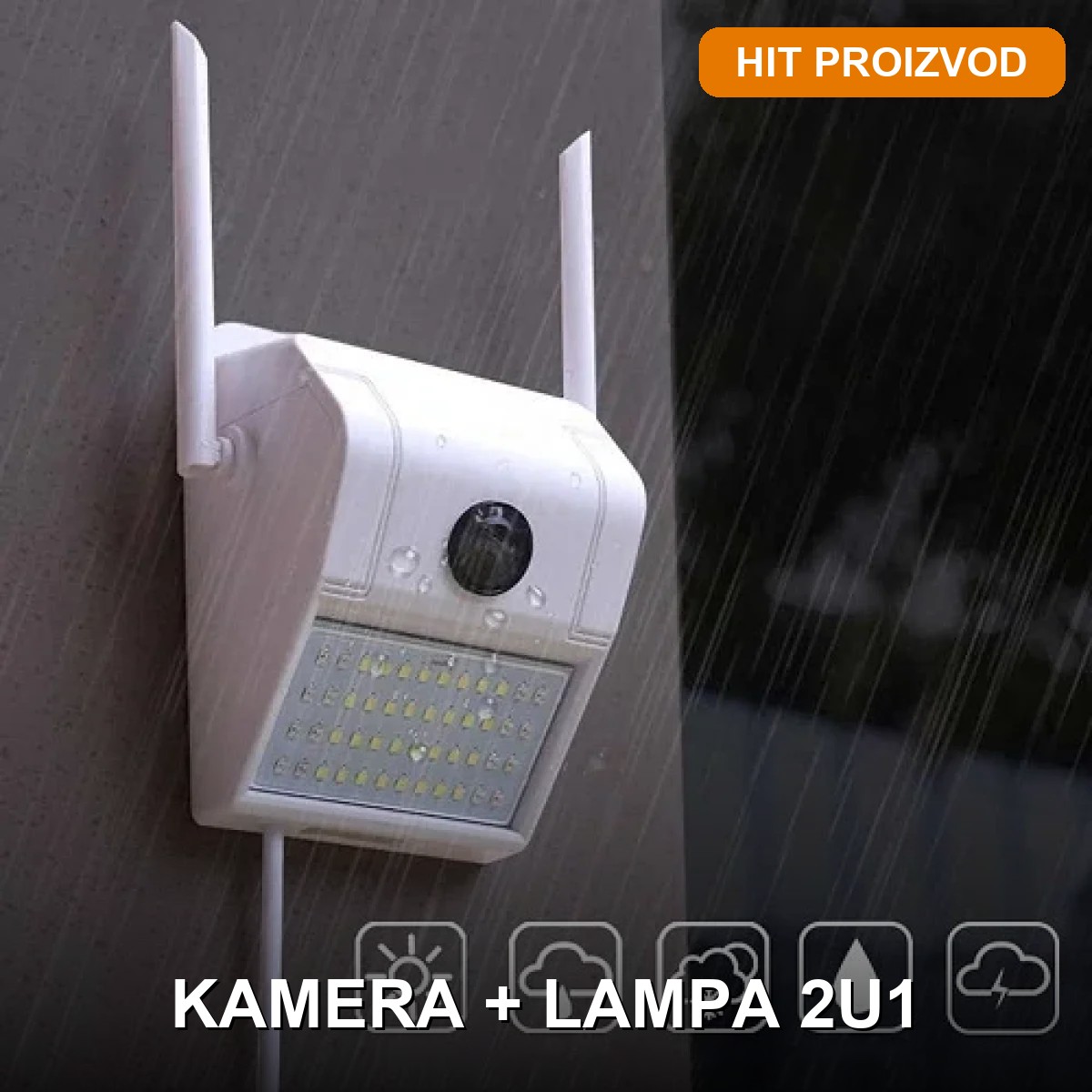 WiFi Kamera i Zidna Lampa 2u1 – Reflektor sa Detekcijom Pokreta V380