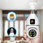 WiFi sijalica kamera sa dva objektiva — rotacija 320°, IP66, noćni mod - slika 5