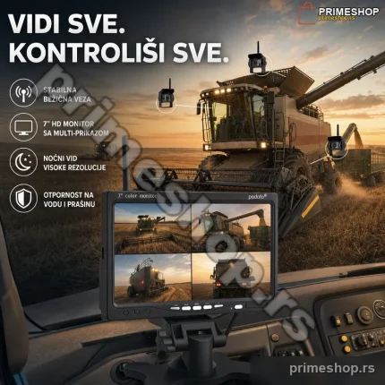 Set Monitor 7+ 4 wifi bezicne kamere za kamione,kombajne