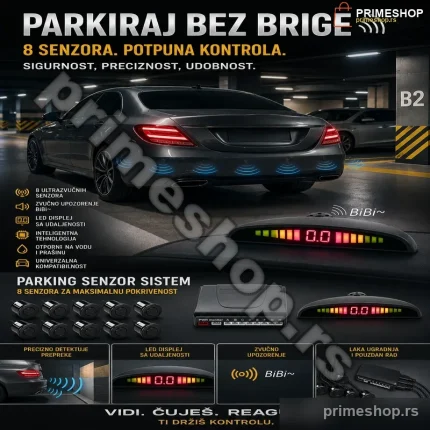 Parking senzori 8 komada sa dodatnim vizuelnim displejom