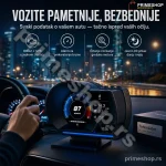 Head Up Displej za auto OBD2+GPS sa alarmom za prekoračenje brzine P6