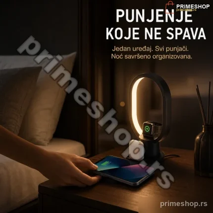 4 u 1 Lampa,bežični punjač za telefone,punjac za smart sat i za airpod slušalice