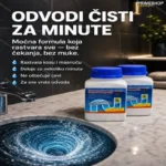 2 bočice TERMINATOR PRAHA – SREDSTVO ZA OTPUŠAVANJE ODVODA I WC ŠOLJA (520 GR)