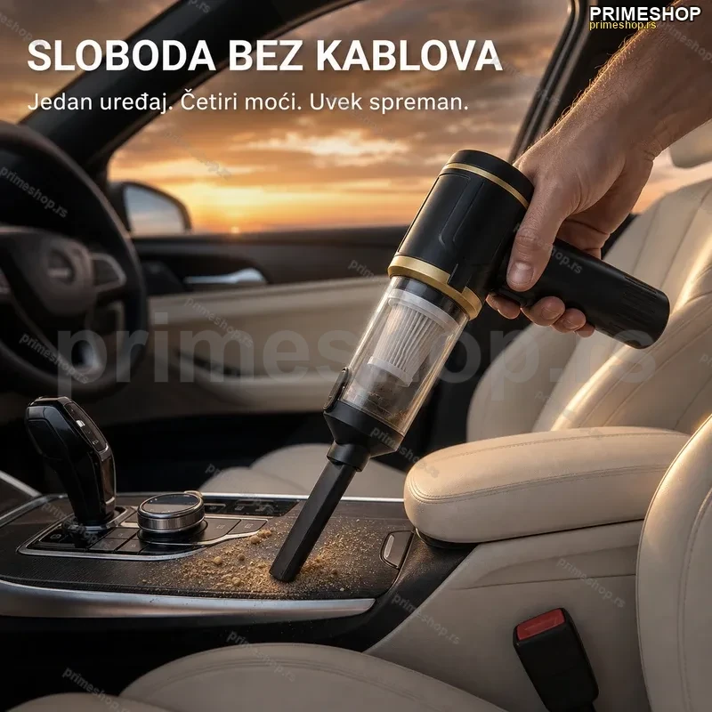 4 u 1 Bežični Usisivač i Duvač za Auto sa Punjivom Baterijom 4 u 1 Bežični Usisivač i Duvač za Auto sa Punjivom Baterijom