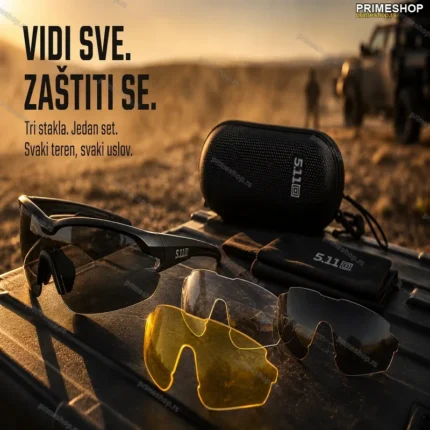 5.11 Taktičke Vojne Naočare sa 3 Izmenjiva Stakla – Set