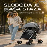 Kolica za bebe 2u1 – Lagana i kompaktna dečija kolica sa dubokom korpom i sportskim sedištem