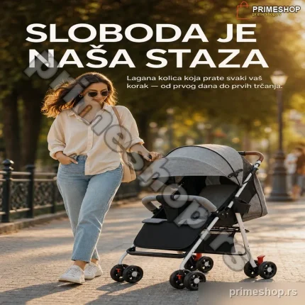 Kolica za bebe 2u1 – Lagana i kompaktna dečija kolica sa dubokom korpom i sportskim sedištem