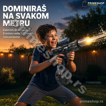 Električni vodeni pištolj Storm sa LED efektima i dometom 8 metara