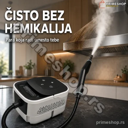 Digitalni paročistač sa 6 brzina i 8 četki — 1500W, para do 105°C