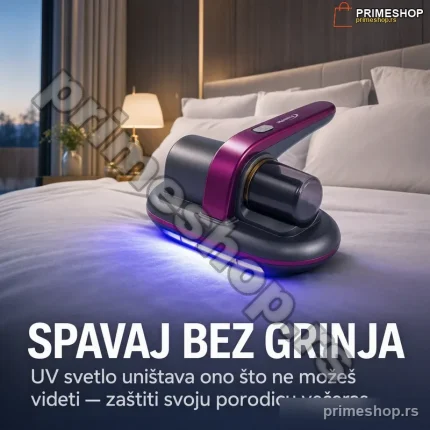 UV Usisivač za Grinje sa HEPA Filterom i UV Svetlom 12000Pa