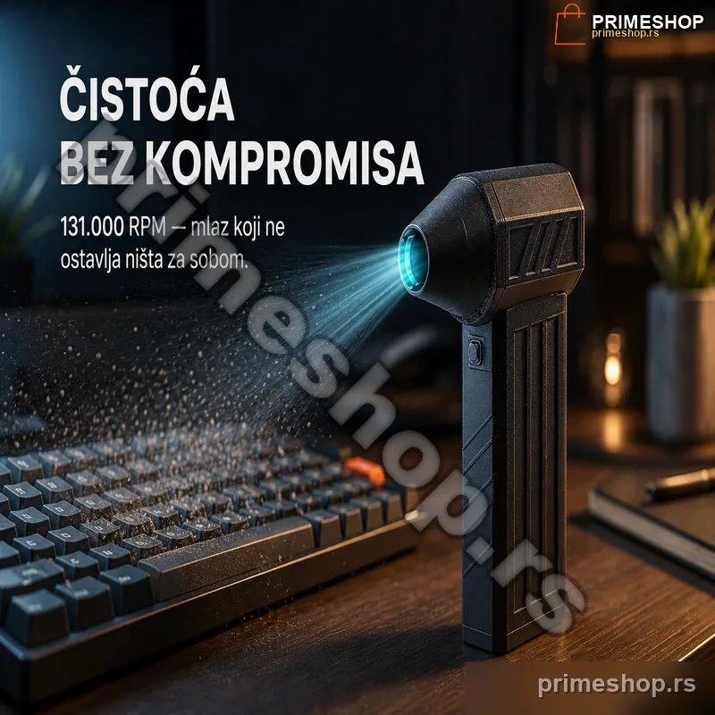 81935-primeshop TurboJet Pro – Prenosni Bežični Čistač Prašine 131.000 RPM sa LED Svetlom
