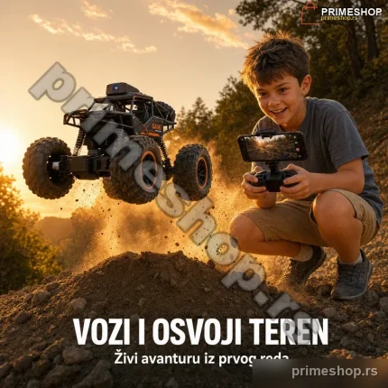 RC Džip na daljinski sa HD kamerom i live prenosom – ABS + metal suspenzija