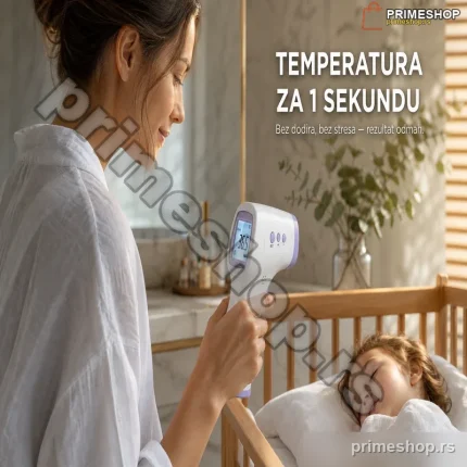 Beskontaktni infracrveni toplomer — digitalni termometar za celo telo i površine