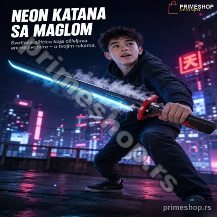 LED Katana sa Maglenim Efektom – Svetleći Neon Mač 80 cm