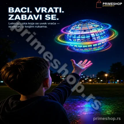 Svetleća Leteća Lopta sa LED Efektima — Bumerang Igračka na USB Punjenje