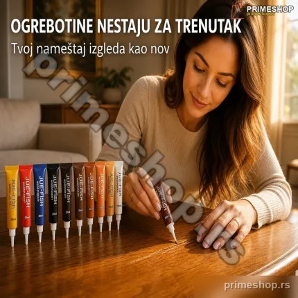 Set za reparaciju drvenog nameštaja — 10 nijansi sa četkicom i paletom