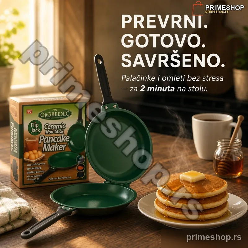 83133-primeshop Flip Jack Tiganj sa Dvostranim Pečenjem — Palačinke i Omlet za 2 Minuta
