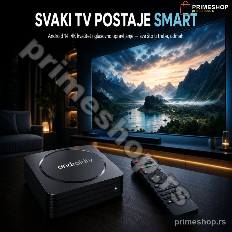 83150-primeshop Android TV Box Smart TV Watch 14.0 – Pretvori Svaki TV u Smart TV sa 4K i Android 14