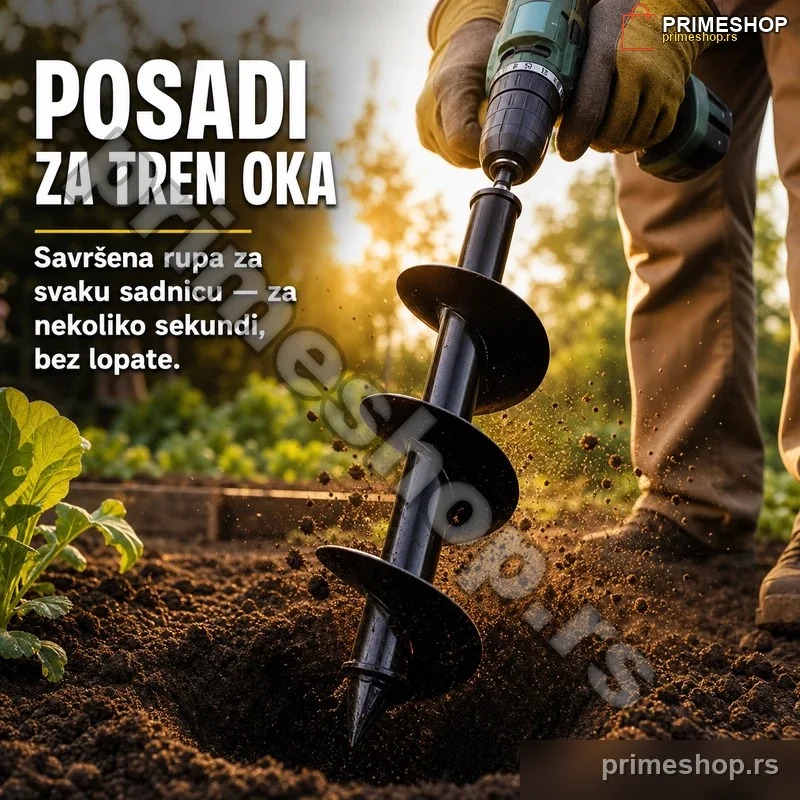 83156-primeshop Burgija za zemlju za bušilicu — spiralna burgija za sadnju biljaka i lukovica